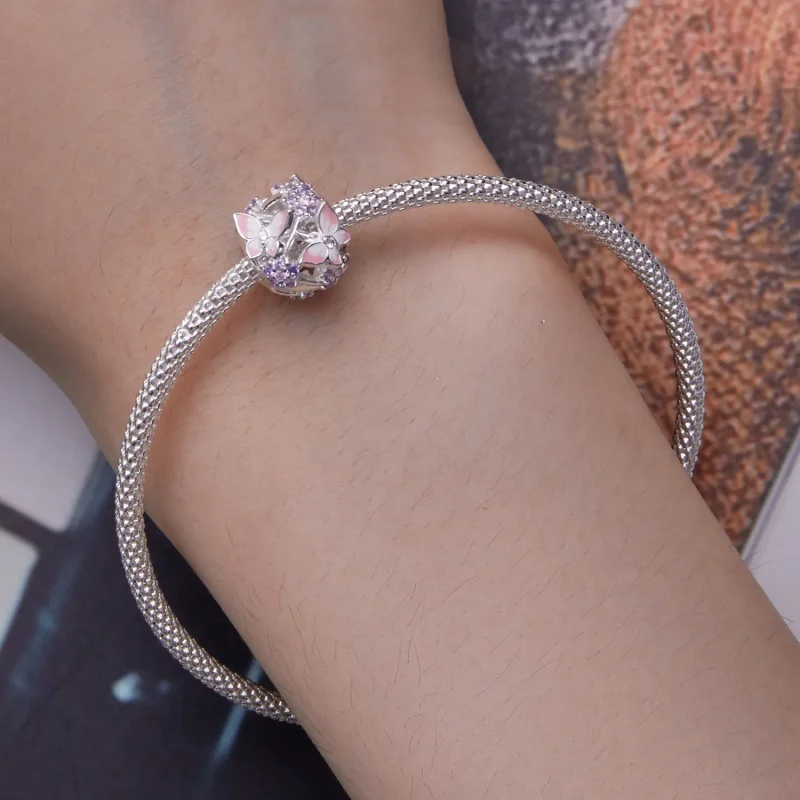 (bild till) Pandora-stil Fjäril Zirkon Charm - SCC2463 - View 6