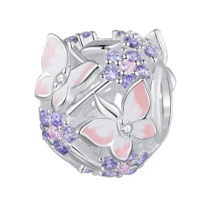 (bild till) Pandora-stil Fjäril Zirkon Charm - SCC2463