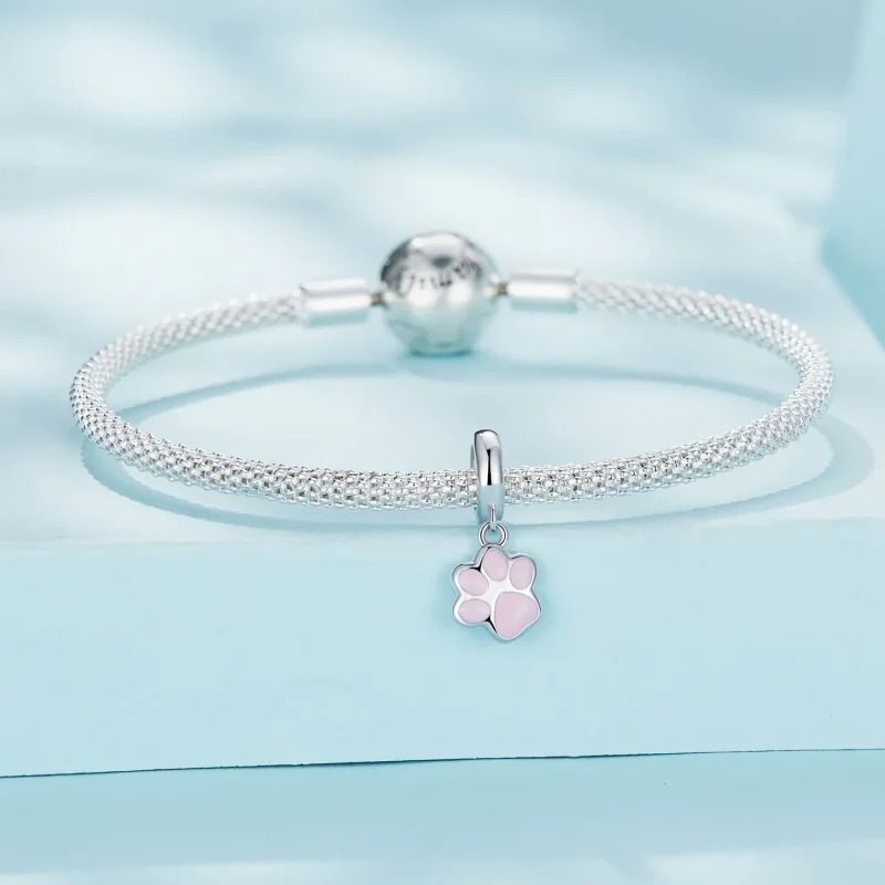 (bild till) Pandora-stil Mini Vitt Kattklo Hängelement - SCC2476-A - View 3