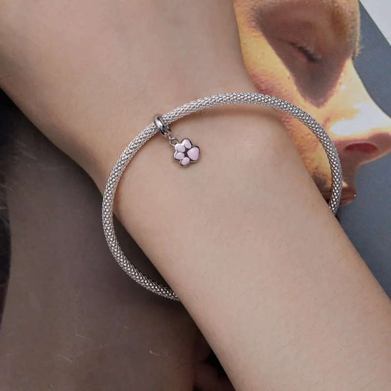 (bild till) Pandora-stil Mini Vitt Kattklo Hängelement - SCC2476-A - View 5