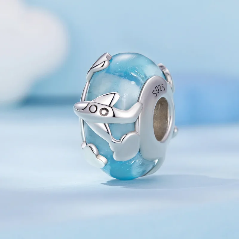 (bild till) Pandora Style Aircraft Glazed Charm - SCC2482 - View 2