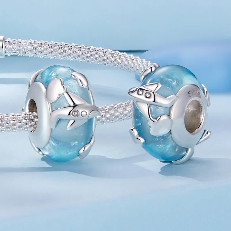 (bild till) Pandora Style Aircraft Glazed Charm - SCC2482 - View 4