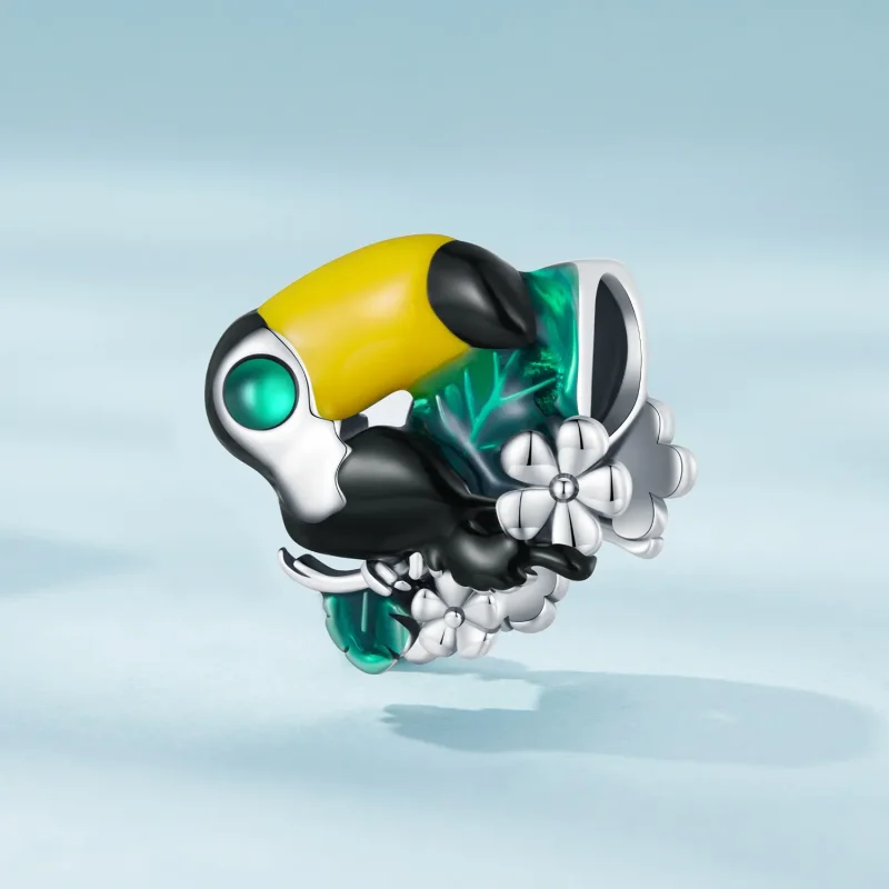 (bild till) Pandora Style Jungle Toucan Charm - SCC2520 - View 2