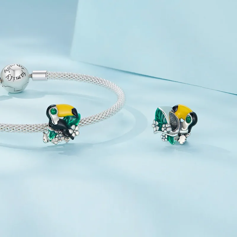 (bild till) Pandora Style Jungle Toucan Charm - SCC2520 - View 4