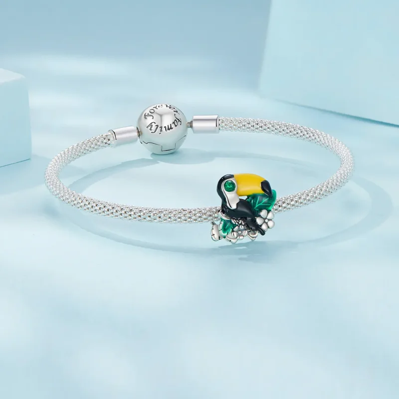 (bild till) Pandora Style Jungle Toucan Charm - SCC2520 - View 5