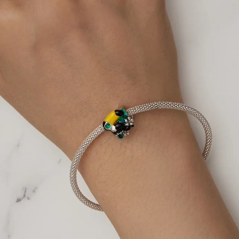 (bild till) Pandora Style Jungle Toucan Charm - SCC2520 - View 7
