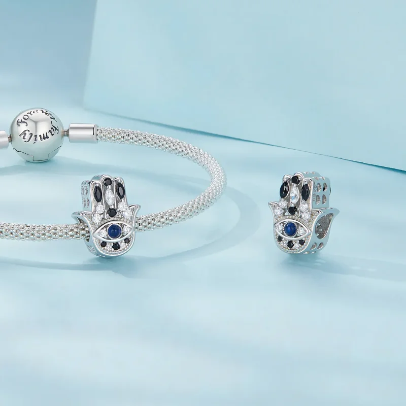 (bild till) Pandora-stil Fatimas hand-charm – SCC2522 - View 4