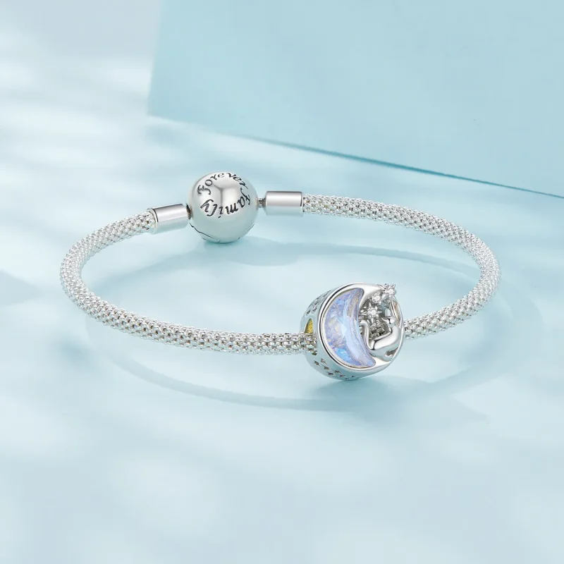(bild till) Pandora-stil Månljuskattcharm - SCC2538 - View 5