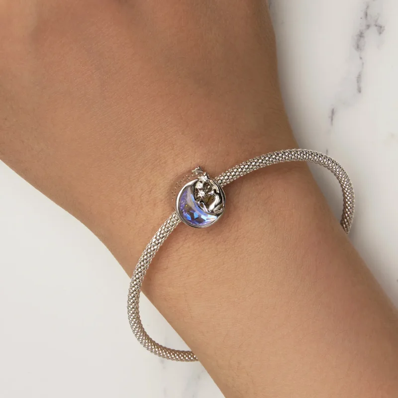 (bild till) Pandora-stil Månljuskattcharm - SCC2538 - View 6