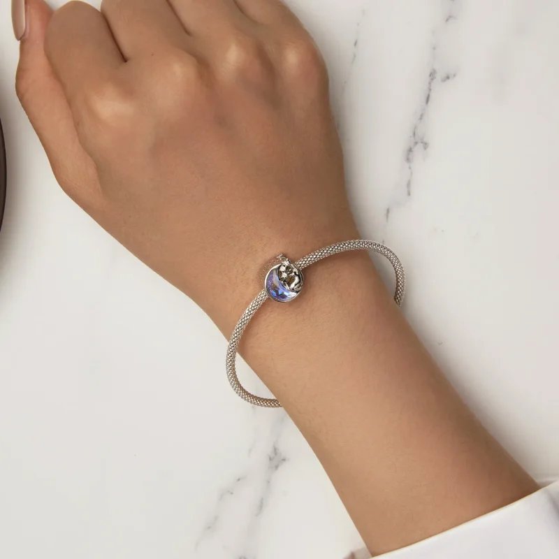 (bild till) Pandora-stil Månljuskattcharm - SCC2538 - View 7