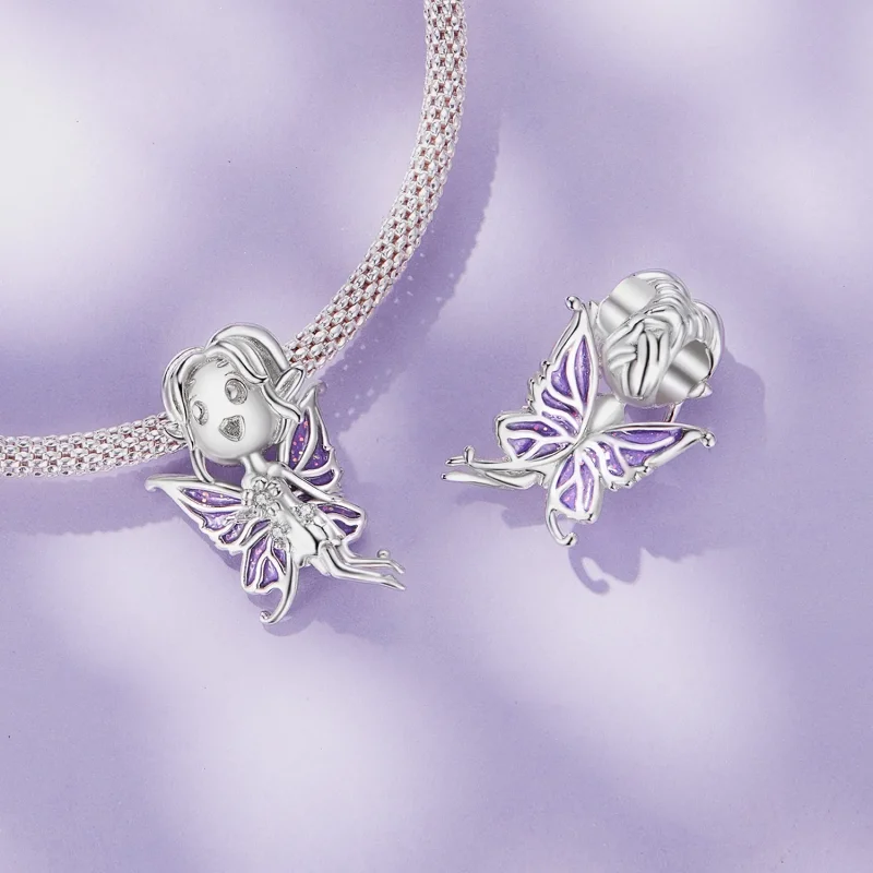 (bild till) Pandora-stil Fjäril-älv-charm - SCC2544 - View 4