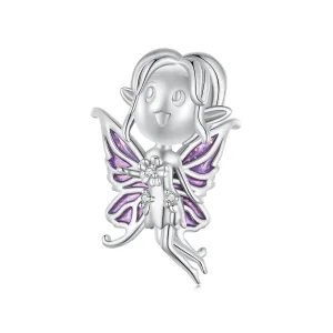 (bild till) Pandora-stil Fjäril-älv-charm - SCC2544
