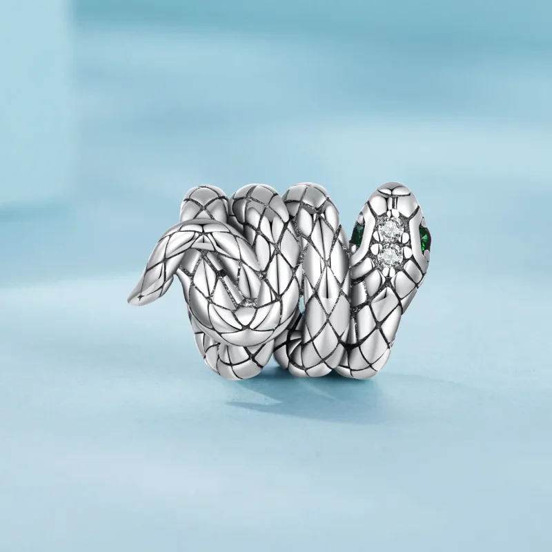 (bild till) Pandora-stil Spiralslingande Ormcharm – SCC2549 - View 2