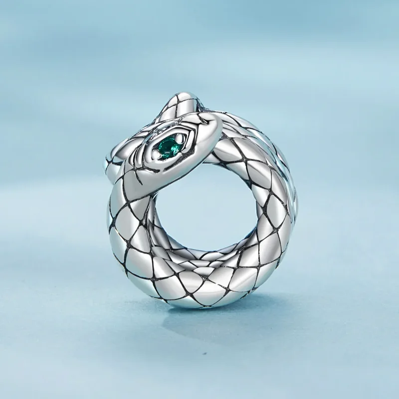 (bild till) Pandora-stil Spiralslingande Ormcharm – SCC2549 - View 3
