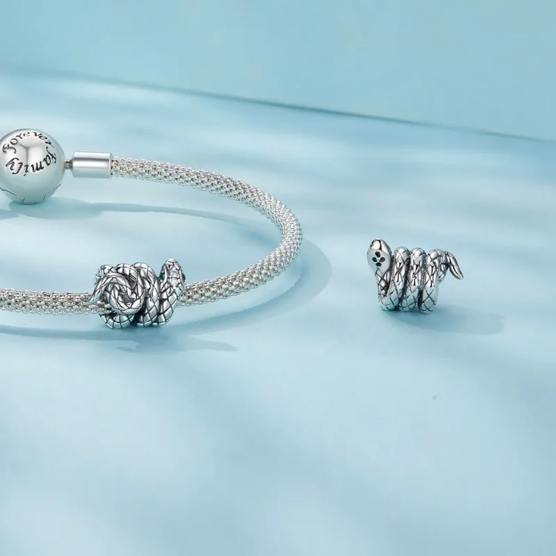 (bild till) Pandora-stil Spiralslingande Ormcharm – SCC2549 - View 4