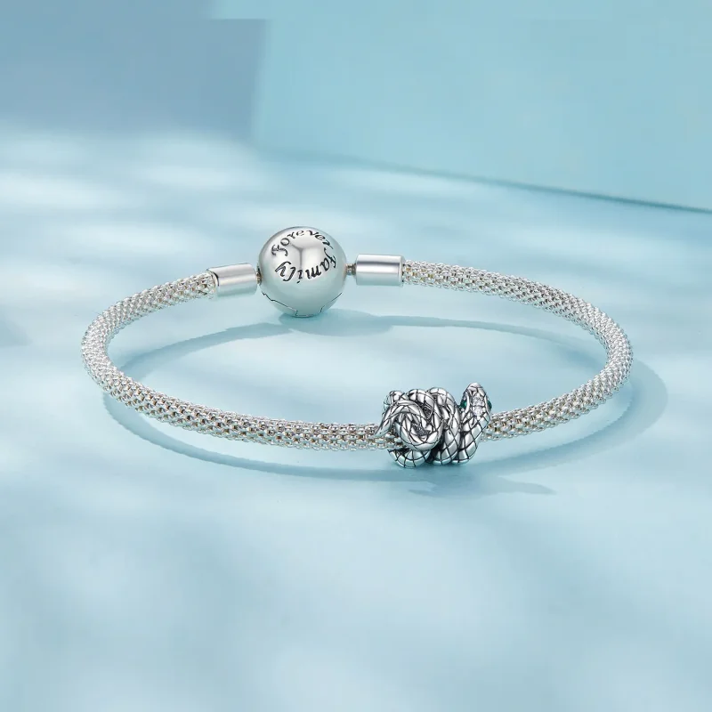 (bild till) Pandora-stil Spiralslingande Ormcharm – SCC2549 - View 5