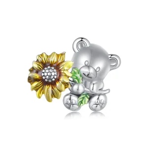 (bild till) Pandora-stil Solros och Björn Charm - SCC2560