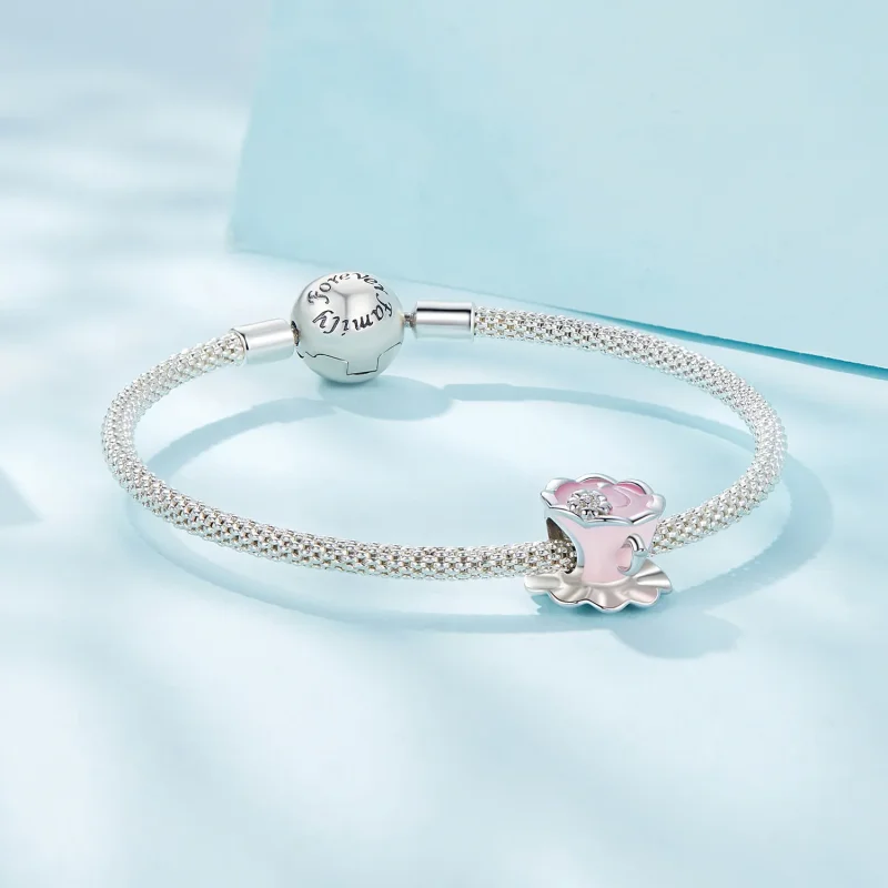 (bild till) Pandora-stil Blomstertekoppscharm - SCC2563 - View 5