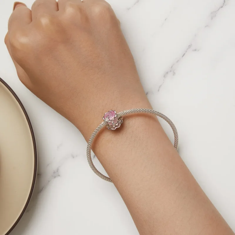 (bild till) Pandora-stil Blomstertekoppscharm - SCC2563 - View 6