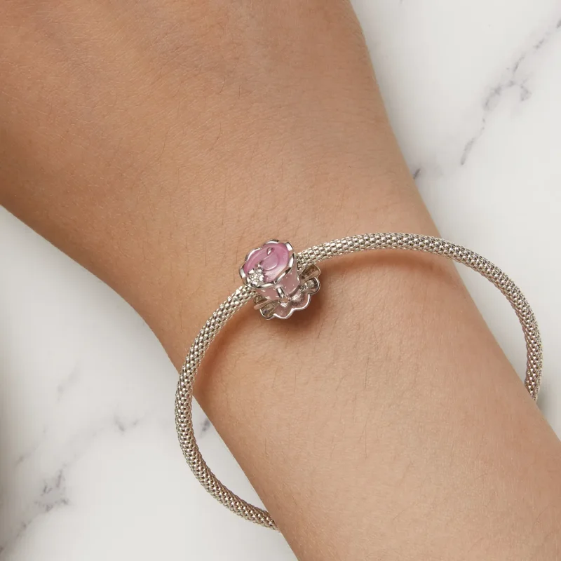 (bild till) Pandora-stil Blomstertekoppscharm - SCC2563 - View 7