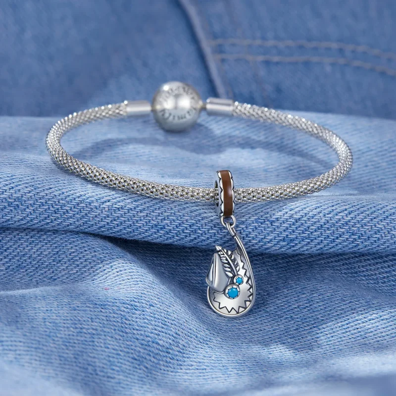 (bild till) Pandora-stil Cowboyhatt Hängecharm - SCC2565 - View 3