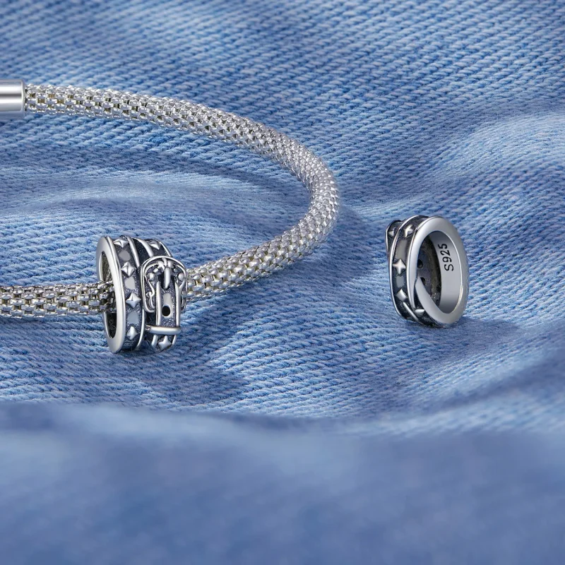 (bild till) Pandora-stil Retro Bälte Charm - SCC2568 - View 4