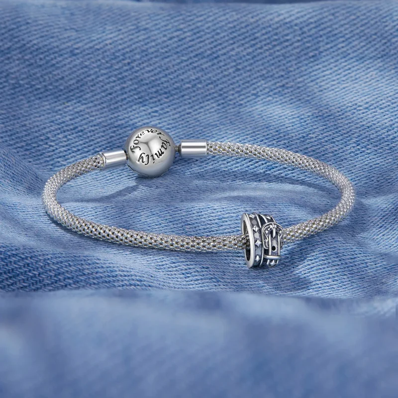 (bild till) Pandora-stil Retro Bälte Charm - SCC2568 - View 5