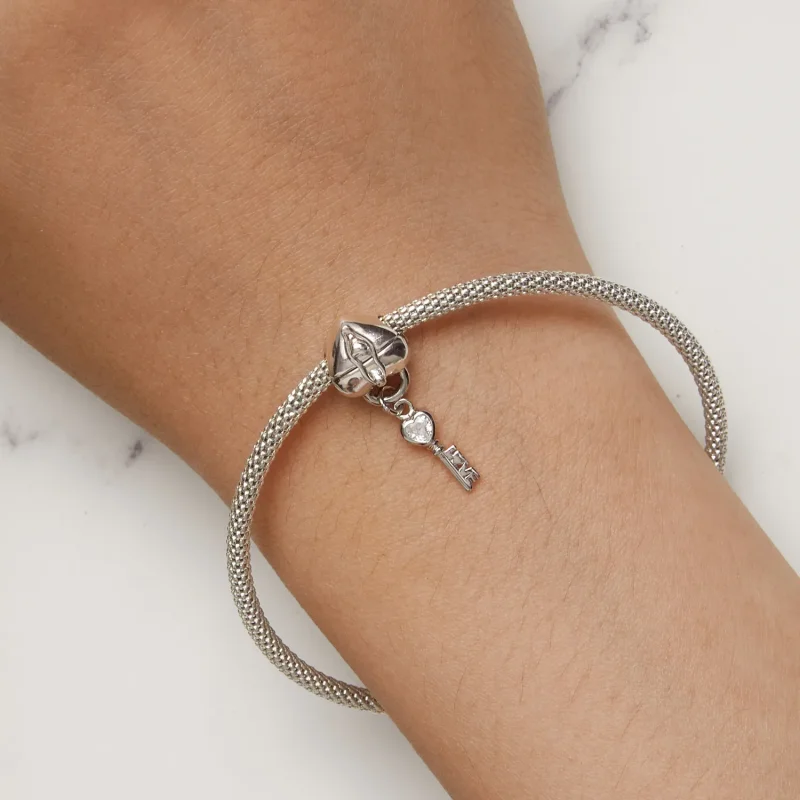 (bild till) Pandora Style Hjärtlås Nyckel Charm - SCC2580 - View 8
