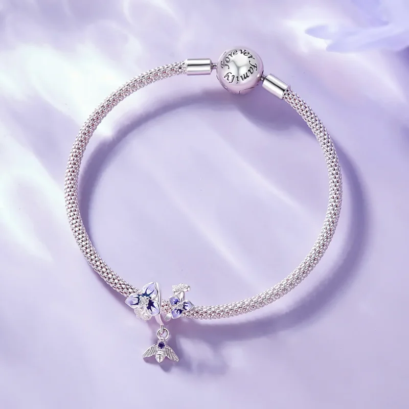 (bild till) Pandora-stil Pansy Hängecharm - SCC2584 - View 7