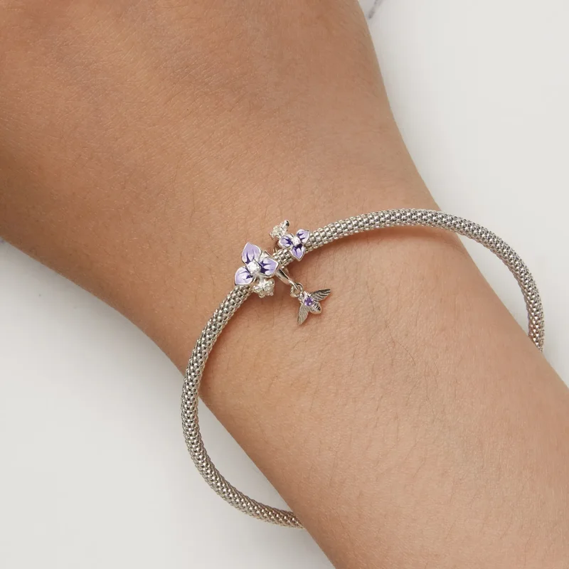 (bild till) Pandora-stil Pansy Hängecharm - SCC2584 - View 9