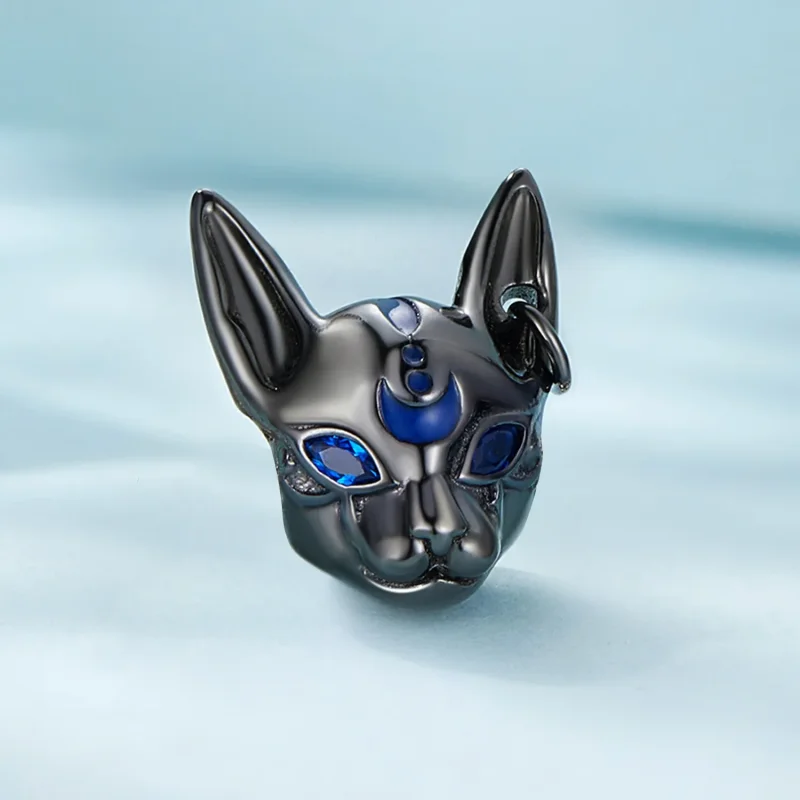 (bild till) Pandora-stil egyptisk kattguds-charm - SCC2592 - View 2