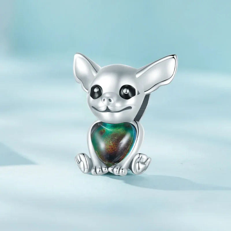 (bild till) Pandora-stil Chihuahua Charm - SCC2601 - View 3