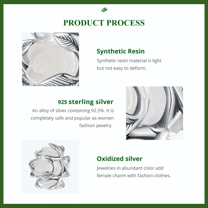 (bild till) Pandora-stil Roscharm – SCC2602 - View 5