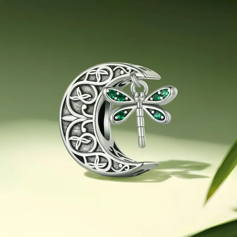 (bild till) Pandora-stil Mån Drakfluge Charm - SCC2605 - View 2