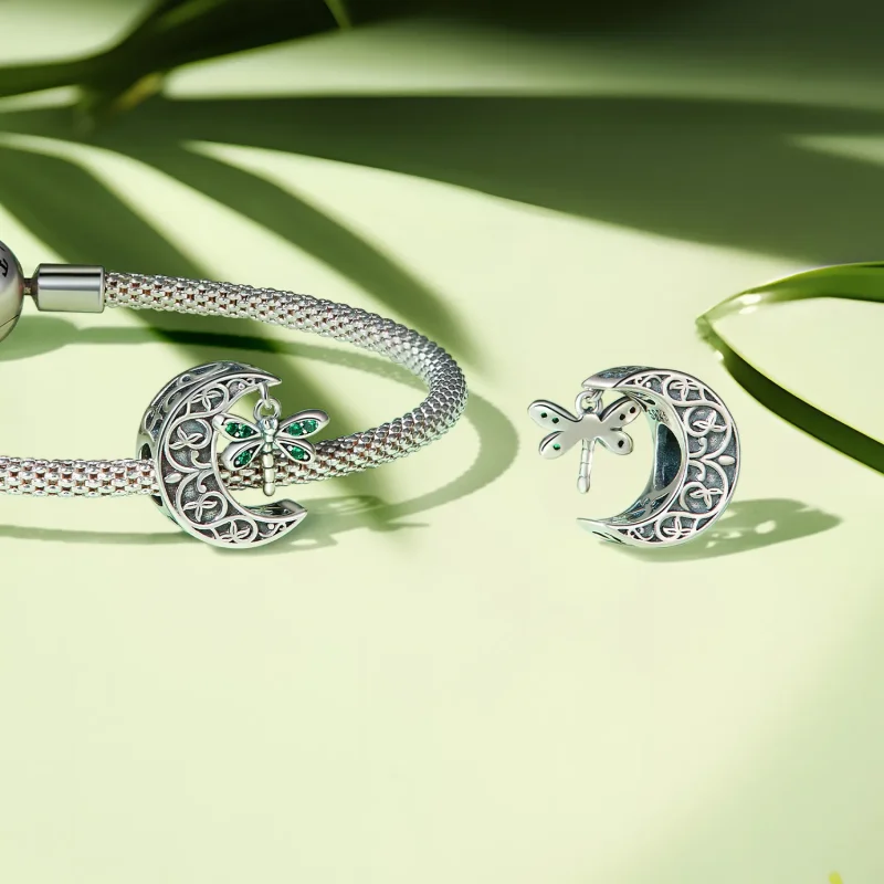 (bild till) Pandora-stil Mån Drakfluge Charm - SCC2605 - View 4
