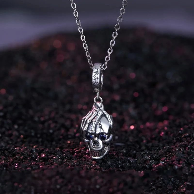 (bild till) Pandora-stil Halloween-skallighängsmycke - SCC2606 - View 2