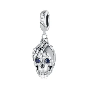 (bild till) Pandora-stil Halloween-skallighängsmycke - SCC2606