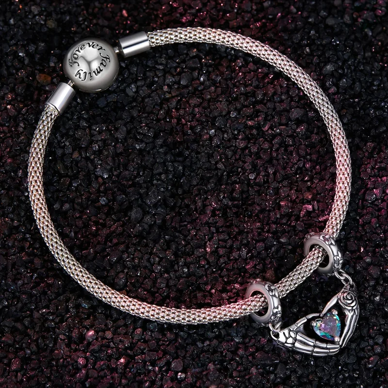 (bild till) Pandora-stil Halloween Skull-händer Hängecharm - SCC2607 - View 3