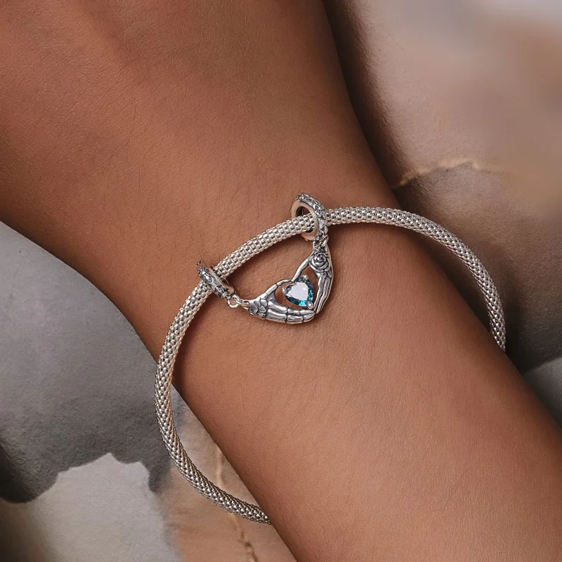 (bild till) Pandora-stil Halloween Skull-händer Hängecharm - SCC2607 - View 6
