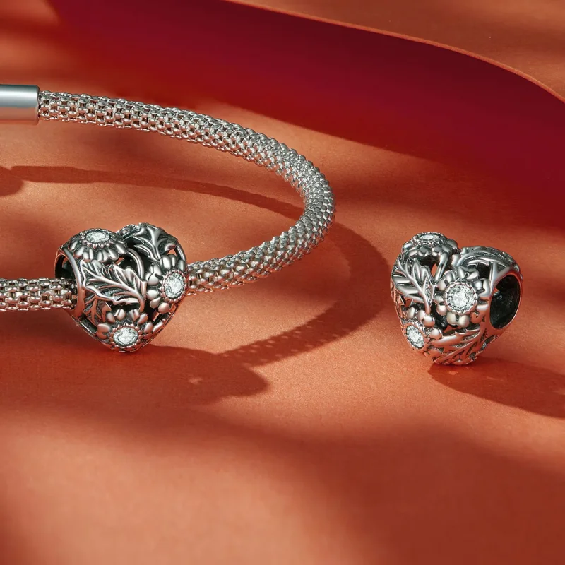 (bild till) Pandora Style Vintage Vine Charm - SCC2610 - View 4