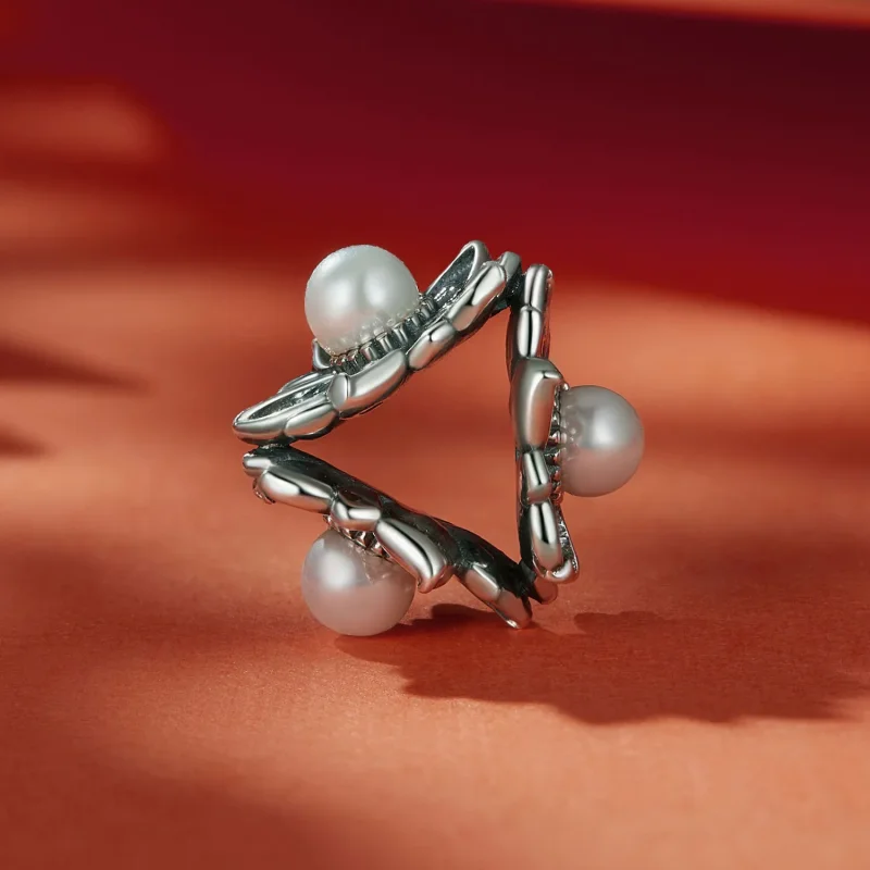(bild till) Pandora-stil Vintage Vine Charm - SCC2611 - View 3