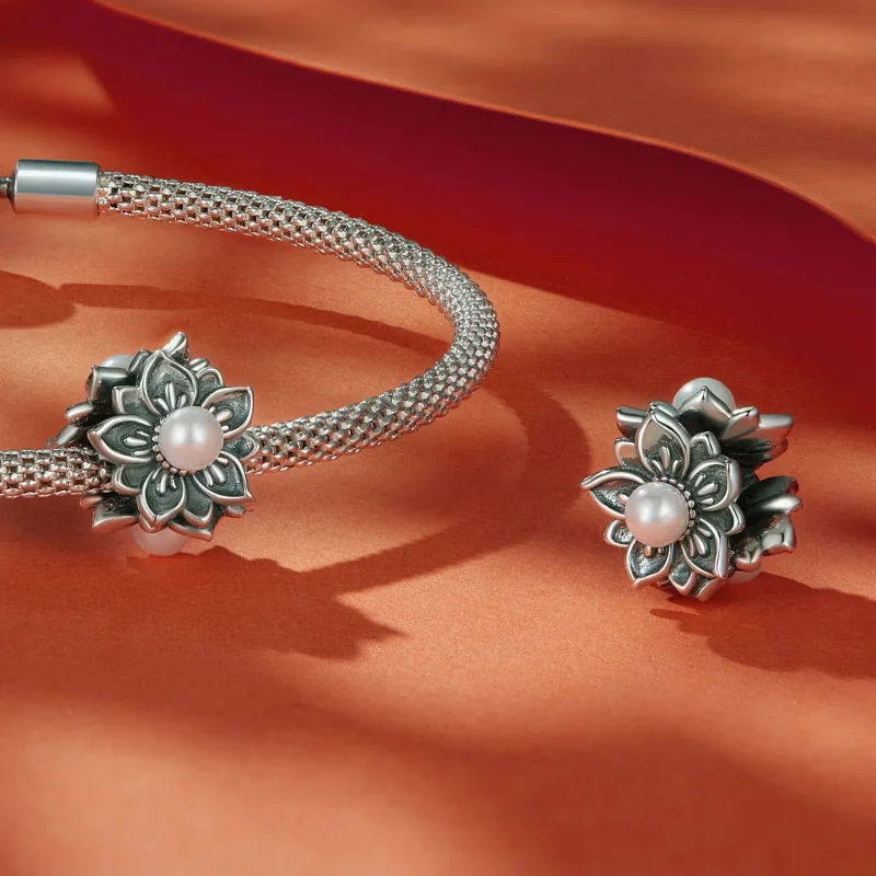 (bild till) Pandora-stil Vintage Vine Charm - SCC2611 - View 4