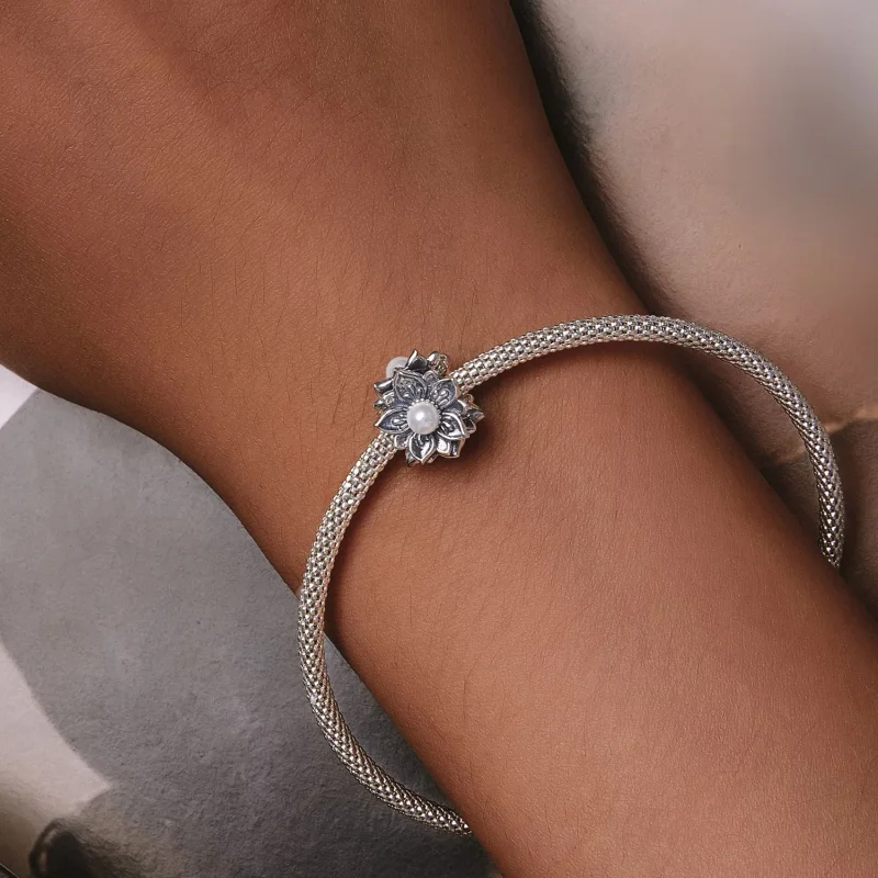 (bild till) Pandora-stil Vintage Vine Charm - SCC2611 - View 7
