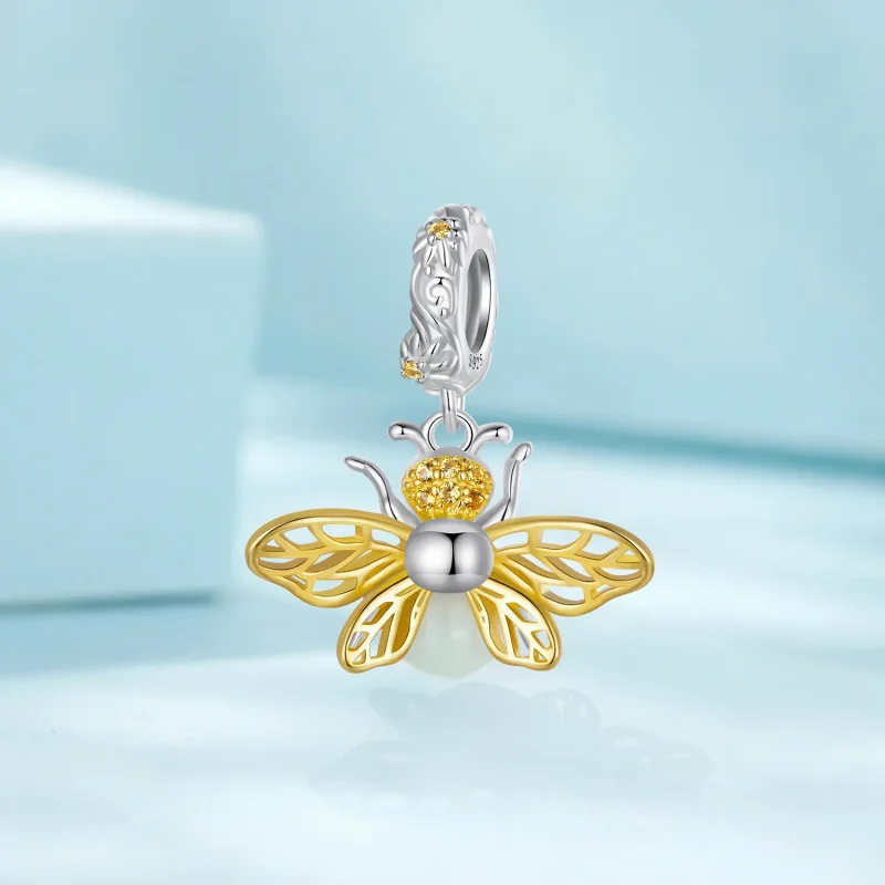 (bild till) Pandora Style Bee Glow-In-The-Dark Dangle - SCC2616 - View 2
