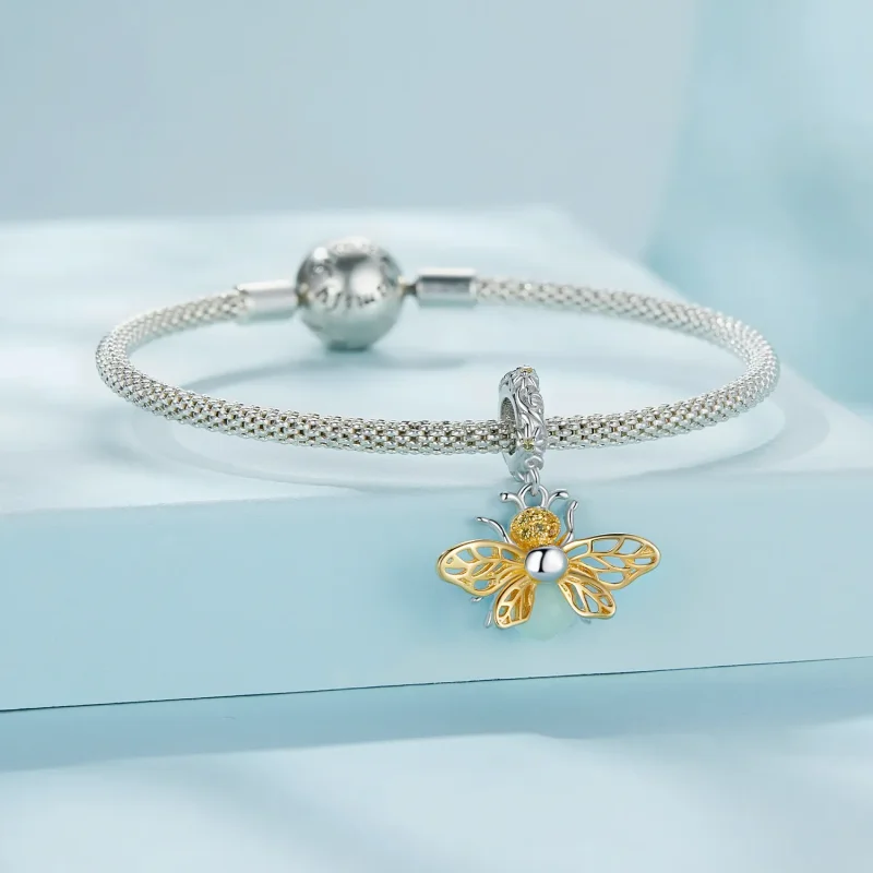 (bild till) Pandora Style Bee Glow-In-The-Dark Dangle - SCC2616 - View 3