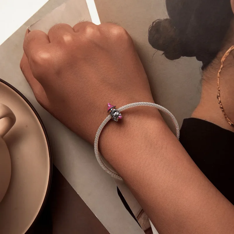 (bild till) Pandora-stil Halloween Häxakatt Charm - SCC2625 - View 6
