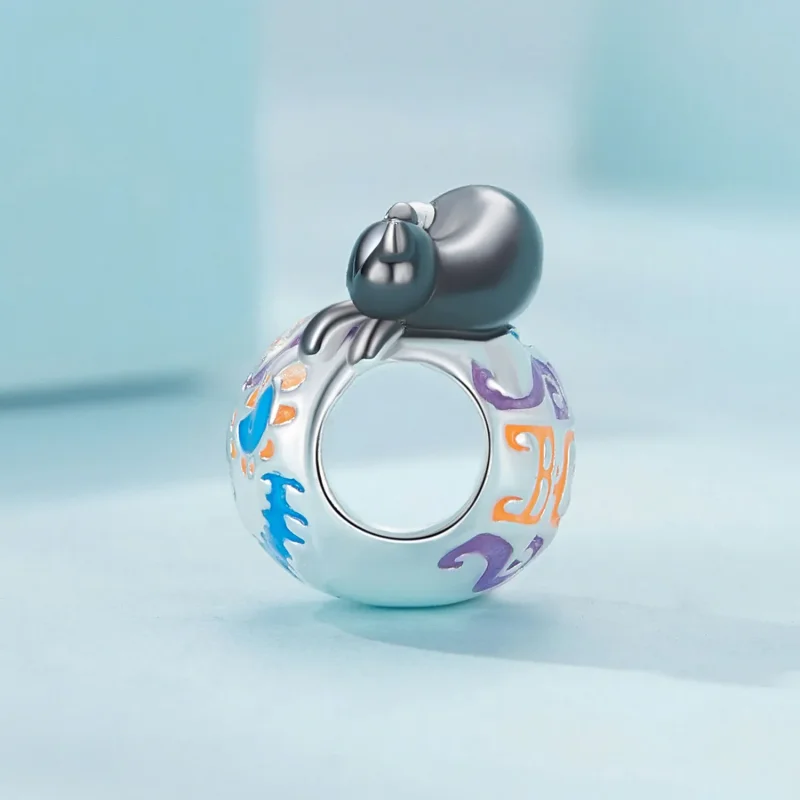 (bild till) Pandora-stil Halloween-löklykta-charm – SCC2626 - View 3