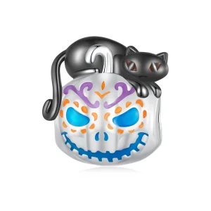(bild till) Pandora-stil Halloween-löklykta-charm – SCC2626