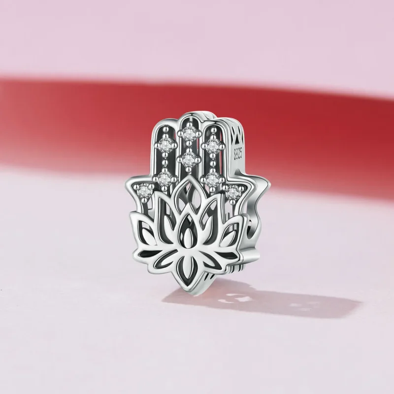 (bild till) Pandora-stil Fatimas hand-charm – SCC2628 - View 2