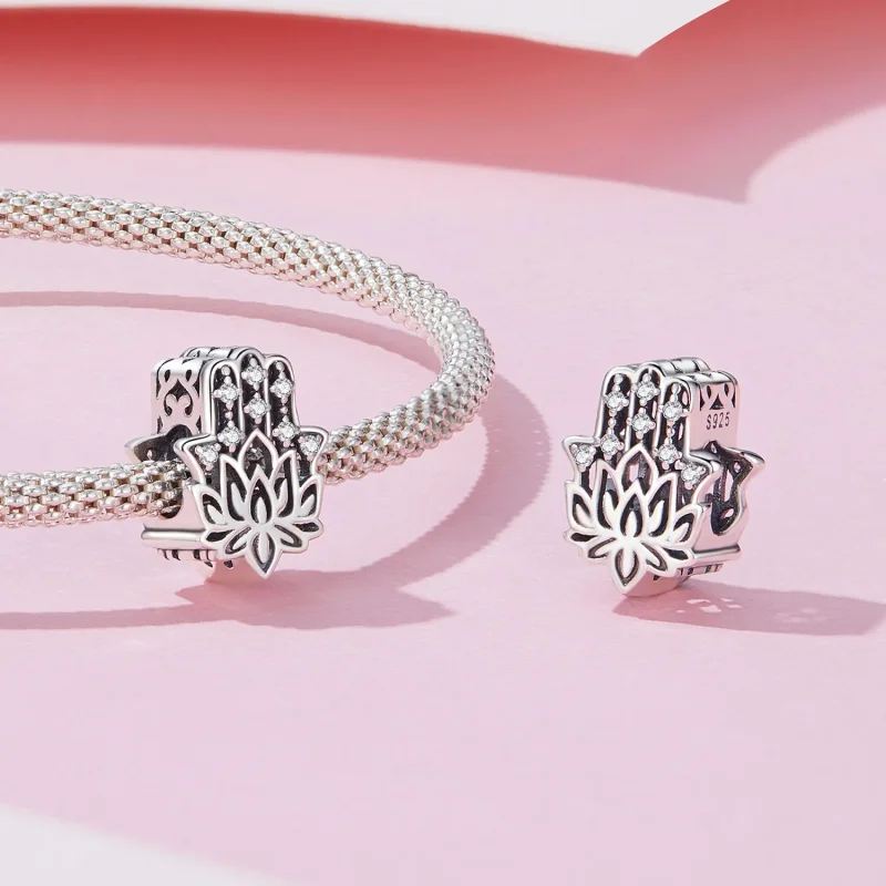 (bild till) Pandora-stil Fatimas hand-charm – SCC2628 - View 4
